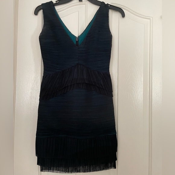 bcbgmaxazria navy blue dress BCBGMAXAZRIA Navy One Shoulder Dress main image 1